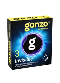 Супертонкие презервативы Ganzo Invisible - 3 шт. - Ganzo - купить с доставкой в Томске