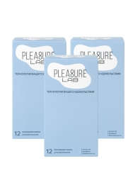 Набор из 3 упаковок ультратонких презервативов Pleasure Lab (по 12 шт.) - Pleasure Lab - купить с доставкой в Томске Набор из 3 упаковок ультратонких презервативов Pleasure Lab (по 12 шт.) - Pleasure Lab - купить с доставкой в Томске