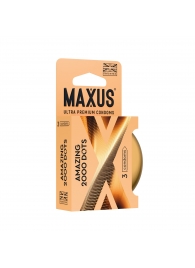 Точечные презервативы MAXUS 2000 Amazing Dots с железным кейсом - 3 шт. - Maxus - купить с доставкой в Томске