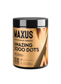 Точечные презервативы MAXUS 2000 Amazing Dots с железным кейсом - 12 шт. - Maxus - купить с доставкой в Томске
