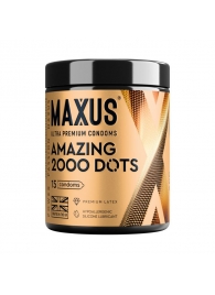 Точечные презервативы MAXUS 2000 Amazing Dots с железным кейсом - 15 шт. - Maxus - купить с доставкой в Томске