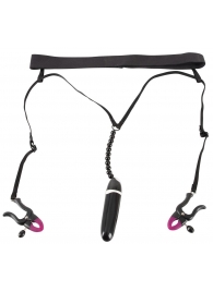 Женские вибростринги с зажимами для половых губ Spreader String with Vibrator - Orion - купить с доставкой в Томске Женские вибростринги с зажимами для половых губ Spreader String with Vibrator - Orion - купить с доставкой в Томске