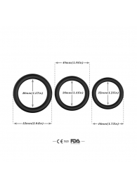 Набор из 3 черных эрекционных колец Stay Hard - Boys of Toys - в Томске купить с доставкой Набор из 3 черных эрекционных колец Stay Hard - Boys of Toys - в Томске купить с доставкой