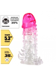 Прозрачно-розовая насадка на пенис Wilford - 13,5 см. - Baile - в Томске купить с доставкой Прозрачно-розовая насадка на пенис Wilford - 13,5 см. - Baile - в Томске купить с доставкой