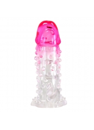 Прозрачно-розовая насадка на пенис Wilford - 13,5 см. - Baile - в Томске купить с доставкой Прозрачно-розовая насадка на пенис Wilford - 13,5 см. - Baile - в Томске купить с доставкой