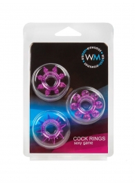 Набор из 3 лиловых эрекционных колец различной формы - Erowoman-Eroman - в Томске купить с доставкой Набор из 3 лиловых эрекционных колец различной формы - Erowoman-Eroman - в Томске купить с доставкой