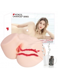 Мастурбатор-полуторс с двойным слоем материала и вибрацией Jenny Onahole Real Vagina - KOKOS - в Томске купить с доставкой Мастурбатор-полуторс с двойным слоем материала и вибрацией Jenny Onahole Real Vagina - KOKOS - в Томске купить с доставкой