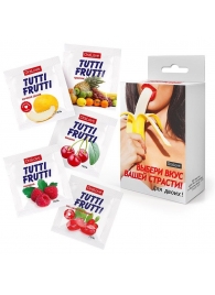 Набор из 5 саше съедобных смазок Tutti-Frutti - Биоритм - купить с доставкой в Томске Набор из 5 саше съедобных смазок Tutti-Frutti - Биоритм - купить с доставкой в Томске