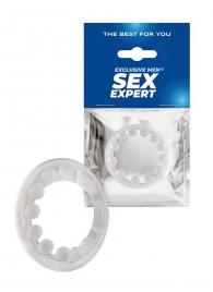 Эрекционное кольцо со стимулирующими шариками на поверхности - Sex Expert - в Томске купить с доставкой