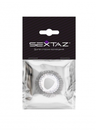 Эластичное эрекционное кольцо с длинными черными «ресничками» - Sextaz - в Томске купить с доставкой