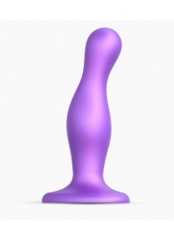 Фиолетовая насадка Strap-On-Me Dildo Plug Curvy size M - Strap-on-me - купить с доставкой в Томске