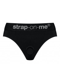 Черные трусики для насадок Heroine Lingerie Harness - size XL - Strap-on-me - купить с доставкой в Томске