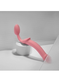 Розовый безремневой страпон Strap-on-me Semi-Realistic Bendable Strap-On size L - Strap-on-me - купить с доставкой в Томске