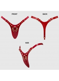 Красный пояс для фиксации насадок Strap-On-Me Leatherette Harness Fabulous - Strap-on-me - купить с доставкой в Томске