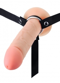 Мужской полый страпон на регулируемых ремешках - 22 см. - Sex Expert - купить с доставкой в Томске
