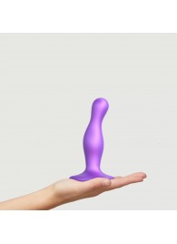 Фиолетовая насадка Strap-On-Me Dildo Plug Curvy size S - Strap-on-me - купить с доставкой в Томске