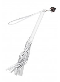 Белая кожаная плеть - 50 см. - Pecado - купить с доставкой в Томске