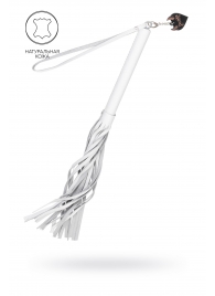 Белая кожаная плеть - 50 см. - Pecado - купить с доставкой в Томске