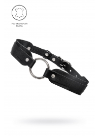 Черный кожаный чокер-ошейник со скруглёнными углами - Pecado - купить с доставкой в Томске