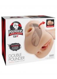 Телесный мастурбатор с вибрацией Double Pounder Vibrating Squeeze Stroker - Pipedream - в Томске купить с доставкой