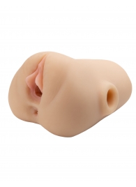 Телесный мастурбатор с вибрацией Double Pounder Vibrating Squeeze Stroker - Pipedream - в Томске купить с доставкой