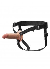 Телесный пустотелый фаллопротез 5’’ Hollow Silicone Strap-On - 14 см. - Pipedream - купить с доставкой в Томске