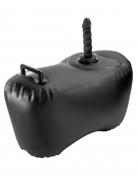Черное надувное кресло с платформой для фиксации дилдо Body Dock Inflatable Love Seat - Pipedream - купить с доставкой в Томске