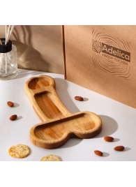 Деревянное блюдо для подачи в форме члена (25 х 16,5 х 1,7 см) - Сима-Ленд - купить с доставкой в Томске