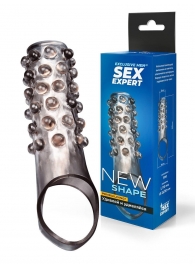 Дымчатая насадка на пенис с выпуклостями - 11 см. - Sex Expert - в Томске купить с доставкой