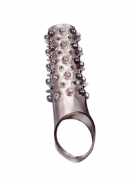 Дымчатая насадка на пенис с шипами и выпуклостями - 12 см. - Sex Expert - в Томске купить с доставкой