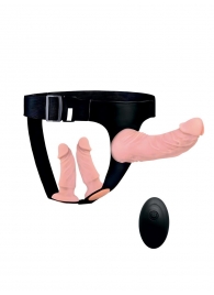 Женский страпон с 3 насадками и вибрацией - Erowoman-Eroman - купить с доставкой в Томске