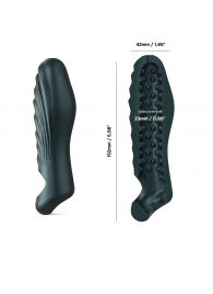 Серая силиконовая насадка на пенис с подхватом Manwan Ryzer - Manwan - в Томске купить с доставкой