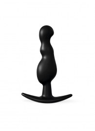 Черная фигурная анальная втулка - 8,5 см. - Sex Expert