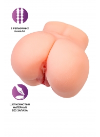 Реалистичный мастурбатор в форме попки с двумя любовными входами - No Name - в Томске купить с доставкой