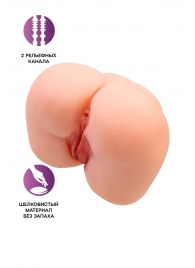 Реалистичный мастурбатор-попка с 2 любовными входами - No Name - в Томске купить с доставкой