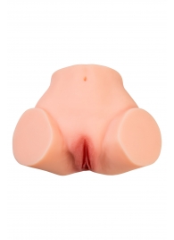 Телесный реалистичный мастурбатор-полуторс с 2 любовными входами - No Name - в Томске купить с доставкой