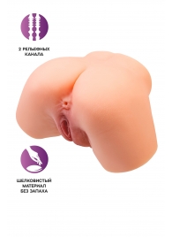 Телесный реалистичный мастурбатор-полуторс с 2 любовными входами - No Name - в Томске купить с доставкой