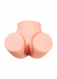 Телесный мастурбатор в форме попки с 2 любовными входами - No Name - в Томске купить с доставкой