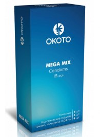 Презервативы OKOTO Mega Mix - 18 шт. - Sitabella - купить с доставкой в Томске