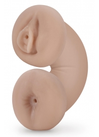 Телесный люминесцентный двусторонний мастурбатор Tasha - Blush Novelties - в Томске купить с доставкой