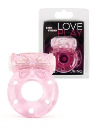 Розовое эрекционное виброкольцо с бабочкой - 1137 - в Томске купить с доставкой