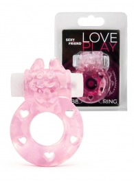 Розовое эрекционное виброкольцо в форме зайчика - 1137 - в Томске купить с доставкой