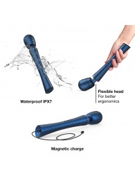 Синий вибромассажёр с насадками Man.wand Edgy - Manwan - в Томске купить с доставкой