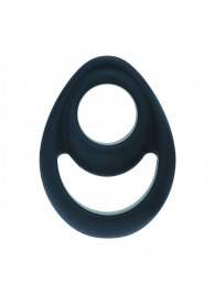 Черное эрекционное кольцо Double Ergo Silicone Cockring - Shots Media BV - в Томске купить с доставкой