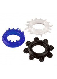 Набор из 3 эрекционных колец разного цвета и рельефа - Boys of Toys - в Томске купить с доставкой