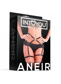 Черные стрепы на бёдра Aneir - Intoyou - купить с доставкой в Томске