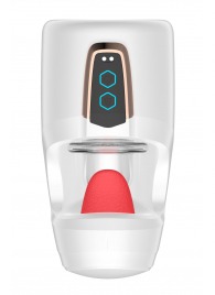 Белый мастурбатор с язычком и возвратно-поступательными движениями - Secwell - в Томске купить с доставкой