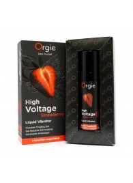 Жидкий вибратор Orgie High Voltage Strawberry - 15 мл. - ORGIE - купить с доставкой в Томске
