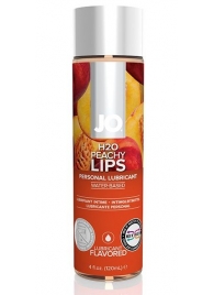 Лубрикант на водной основе с ароматом персика JO Flavored Peachy Lips - 120 мл. - System JO - купить с доставкой в Томске