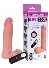 Фаллическая насадка Харнесс UNICOCK 8  с вибрацией - 20 см. - LOVETOY (А-Полимер) - купить с доставкой в Томске